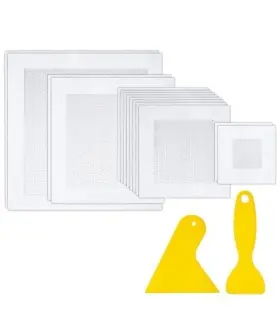 Bates Choice Wvlp016b352vsq Drywall Repair Kit 16 Piece Aluminum Mesh Self-adhesive 2 4 6 8 Inch Wall