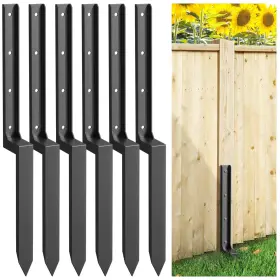 Bavnnro 631060188300 6pcs Fence Post Repair Kit Heavy Duty Stakes Anchor Groun