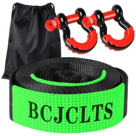 Bcjclts 762744505394 Recovery Tow Strap Heavy Duty 2 Inch X 20ft - 36000 Lbs Break Strength 5/8 D R