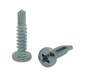 Bcp59 Bcp Fasteners 100 Qty #8 X 3/4 Inch Zinc Pan Head Phillips Tek Self Drilling Silver