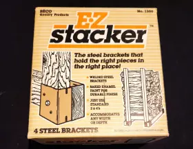 2x4s Beco 025412013004 Ez Stacker Steel Brackets For Storage Shelves Or Firewood Rack