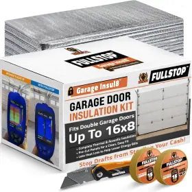 B-bp-gdi-2d-v1 Beest Fullstop Garage Door Insulation Kit - 16x7 And 16 Panels 24x48 Inch White