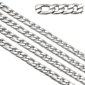 Sc-1000-b Belle 4.5mm Width 33ft Stainless Steel Figaro Chains Findings Silver Tone Fit For J