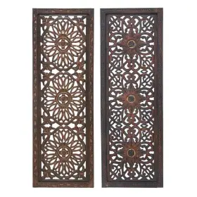 Bm01881 Benzara Wooden Art Work 12 Inch X1 X36 Hand Carved Decorative Wood Wall Panels Brown