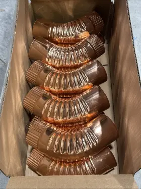 Pr3cp3 Berger Copper Rain Gutter Plain Round 3 Inch Elbow Downspout #3 16 Oz Qty 10