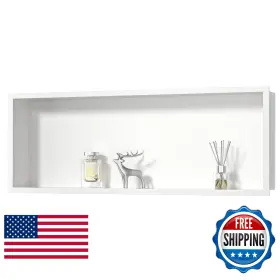 B0bm5jdm1w Bernkot 36 Inch X12 White Stainless Steel Shower Niche - No Tile Needed Recessed Wa