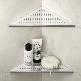 B0c5q93d9k Bernkot Corner Shower Shelf 10 Inch Polished 304 Stainless Steel Recessed Shelves F