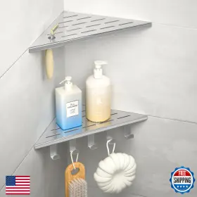 B0fd99vppg Bernkot 10 Corner Shower Shelf 304 Stainless Steel Shelves For Bathroom Grout