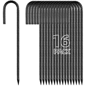 B0cwlrqkx9 Besitu 12 Inch Rebar J Hook Ground Stakes 16-pack Heavy Duty Galvanized
