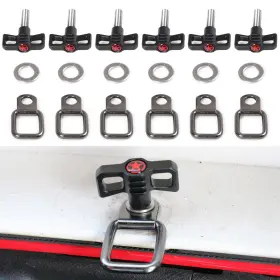Bestaoo 768420982992 6pack Hardtop Quick Removal Bolts Thumb Screws With 6 Tie Down Anchor