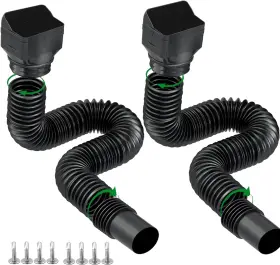 Binazon-098b Binazon 2 Pack Black-rain Gutter Downspout Extensions Black
