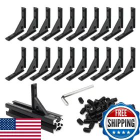 B0fkzg4qhb Blccloy 20pcs Aluminum Corner Brackets T Slot Inside L Shape Connectors 2040 V S