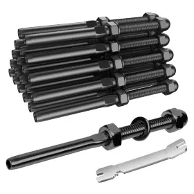 Bl006-20-b Blika 20 Pack Black Cable Railing Swage Threaded Stud Tension End 1/8 Inch