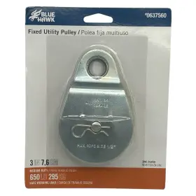 0637560 Blue Hawk 3 Inch Zinc Plated Fixed Utility Pulley #0637560 Brand New Factory Sealed