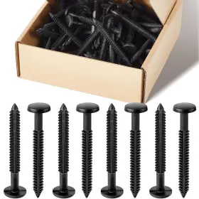 Dib-blulu-0263 Blulu 60 Pcs 3 Inch Vinyl Shutter Fastener Window Panel Peg Lok Pin Pegs Screws Shutte