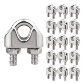 A509 Bnyzwot 3/8 Inch M10 Stainless Steel Wire Rope Cable Clip Clamp Pack Of 10