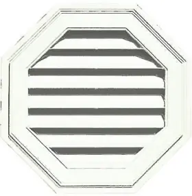 Boral Building Products 120012222123 Gable Vent Octagon White 22- Inch -120012222123