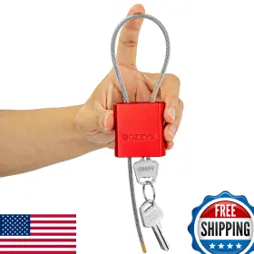 B0f5hdp2zh Bozzys 1.15ft Steel Cable Lock With 3 Keys Weatherproof Adjustable Aluminum