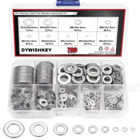 Dywishkey-zt3 Brand Dywishkey 700 Pieces 9 Sizes Flat Washers Assortment Kit