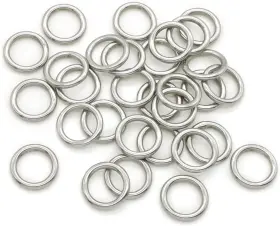 Mhmel7341 Brand Hamineler 30 Pcs Welded Stainless Steel O-ring Round Rings For 3mm 15mm Id