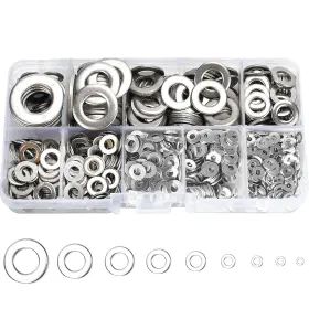 Zhuyu009 Brand Ylyl 800 Pcs 304 Stainless Steel Flat Washers Silver