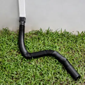Branded 313111483465 7 Ft Gutter Downspout Extension Pipe 3 Inch Flexible Drainage Extender 1 Pack Black