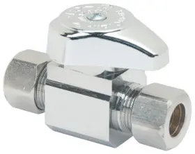 Compressionx3 Brass Craft Service Parts G2cr11x 5 Pack Compression Outlet Straight Valve Chrome 3/8- Inch Od Compressionx3/8- O