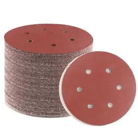 Bresucny 624153722215 B 6 Inch 150 Grit Sanding Discs 50 Pcs Hole Hook And Loop Sandpap