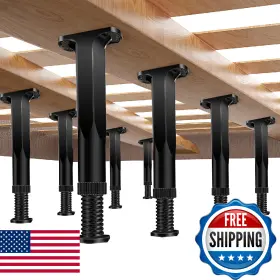 B0dswkg4x6 Briskjoy 8 Pcs Adjustable Height Bed Frame Support Legs - 7.8-14.6inch Slats