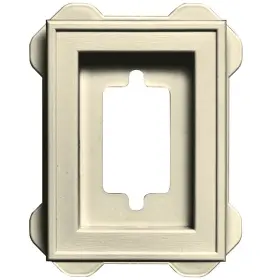 Builders Edge 080192055200 130130002020 Recessed Mini Mounting Block 020 Heritage Cream