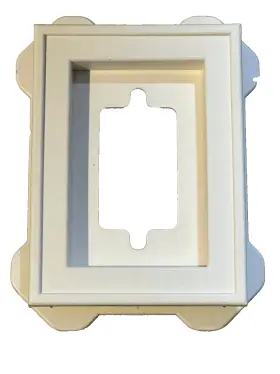 M00030201001 Builders Edge Lot Of 8 Vinyl Split Outlet Recess Mini Mount Master 001 White