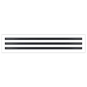Buildmart 661706507080 - 28x6 Modern Ac Vent Cover Decorative White Aluminum Air