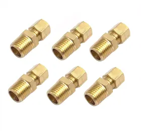 Cm448 Bumugufu 6pcs 1/4 Inch Tube Od X Npt Male Compression Fittings