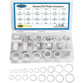 Busy-corner 791715984388 508 Pcs Oil Drain Plug Gasket Aluminum Washer Crush Seal 6mm To 24mm