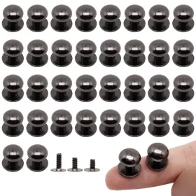 Buximn 717817362701 Mini Drawer Pulls Small Knobs For Diameter 0.37 Inch -36pcs Black