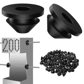 Pmhxq002 Caihongtang 200 Pcs Cable Railing Protective Sleeves Rubber Grommets For 1/8 Inch 5/32 Black