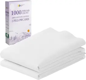 California Design Den 840307134028 1000 Thread Count Soft Standard / Queen Bright White