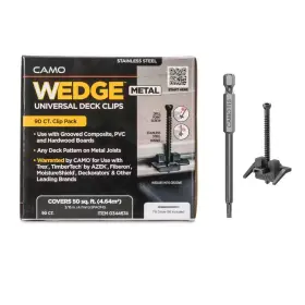 Camo 445055320377 Wedgemetal Stainless Steel Hidden Deck Fastener Clip For Metal Framing 90-count