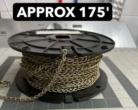 0721667 Campbell 175ft #16 Steel Double Jack Chain 200ft Reel Brass Gold Roll