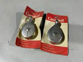Campbell 765-5142 Lot Of Two Swivel Pulleys 2 Inch Nos