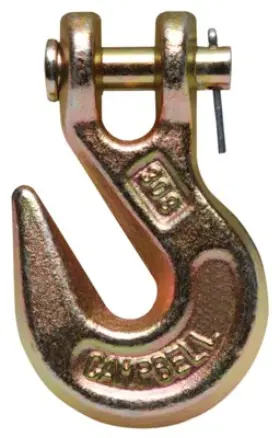 T9503315 Campbell 10 Pack Clevis Grab Hook With Pin .25- Inch