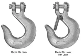 T9504515 Campbell 5 Pack Clevis Slip Hook With Latch 3/8- Inch