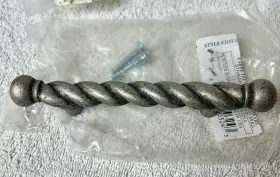 2157-0 Carpe Diem Hardware Straight Rope Drawer Pulls 3 Inch Oc Pewter Cobblestone Patina 5