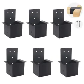 Pn97875 Cdfyjhfdq 6 Pcs Pergola Brackets 4 Inch X4 Post Top Rafter Deck Railing Br