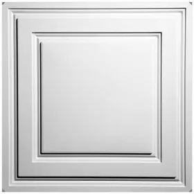 V1-str-22wto-40 Ceilume Drop Ceiling Tiles 2ftx2ft Stratford White Feather Light Lay Panel