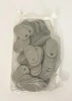 Ct160-100 Central Steel Fabricators 100 Lot New Cable Fiber Tags 1 Inch X 1.75