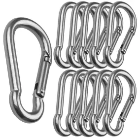 Certbuy 745681782240 10 Pack 4 Inch Spring Snap Hook Stainless Steel 304 Carabiner Clips H