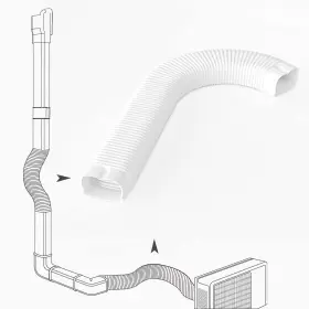Fxm-425-2n Cestluck Mini-split Line Set Cover Accesories 4 Inch 1.9 Ft Flexible Duct For Mini Split
