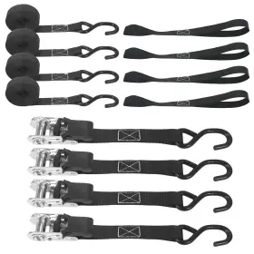 Cfwlkj Rs1154 Retractable Ratchet Straps 1 500 Lbs Break Strength 4 Pack Inch X 15 Feet