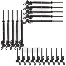 Rda-b1810 Challcrea Black Cable Railing Hardware 10 Pairs Stainless Steel